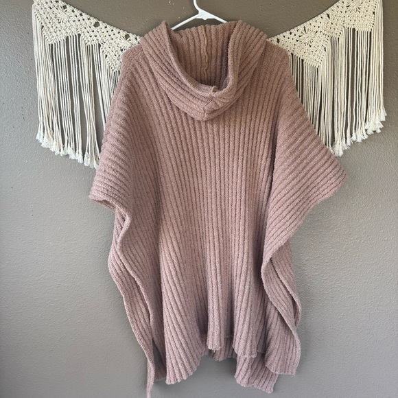 Free People Bestie Blanket Hoodie Poncho soft fuzzy EUC C - Picture 3 of 8